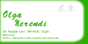 olga merendi business card